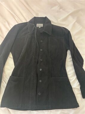 Bluenotes Black Corduroy Button-Front Jacket